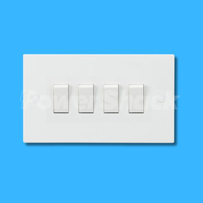 Knightsbridge Square Edge 10AX 2-Way Switch - 4 Gang