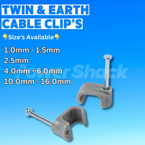 UNICRIMP Cable Clips T&E Cable - Grey