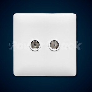 Verso 2 Gang Coaxial Socket