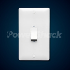 Verso Gang 50A Double Pole Vertical Switch Plate