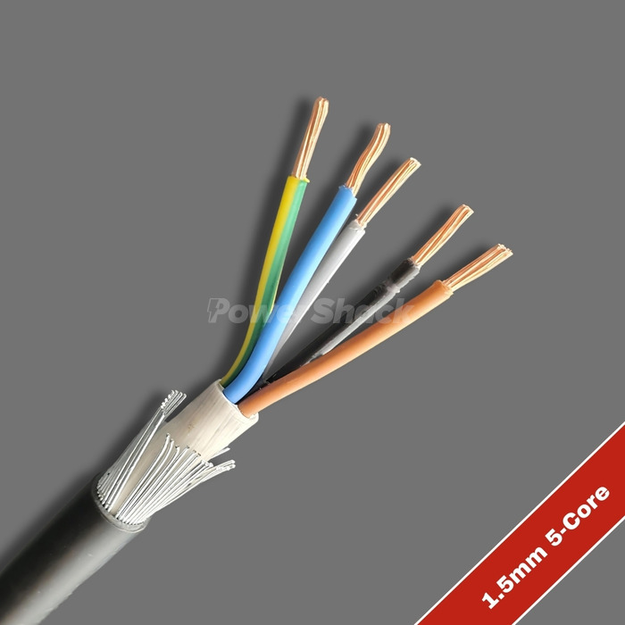 1.5mm 5 Core SWA Armoured Cable - 6495X