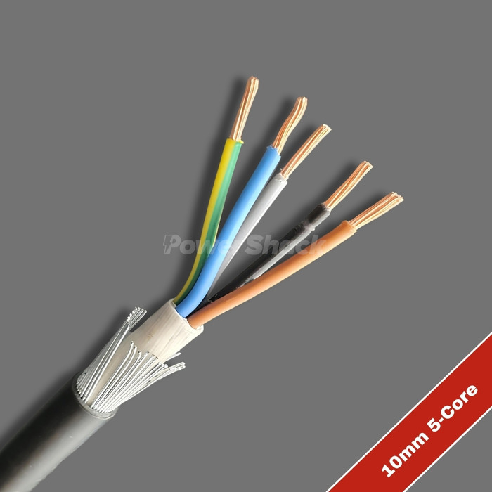 10.0mm 5 Core SWA Armoured Cable - 6495X