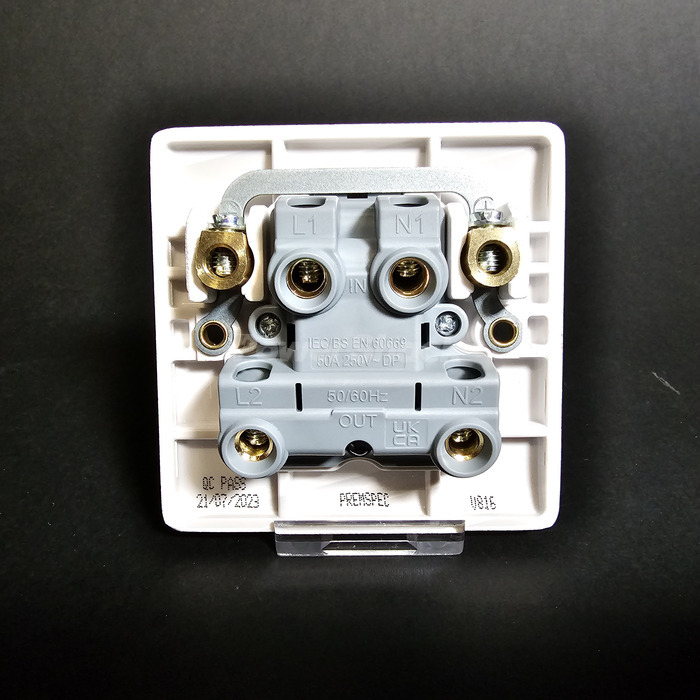 Verso Gang 50A Double Pole Switch Plate