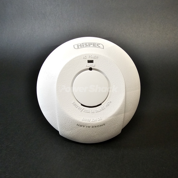 Hispec - Mains Smoke Detector with 9v Battery Backup