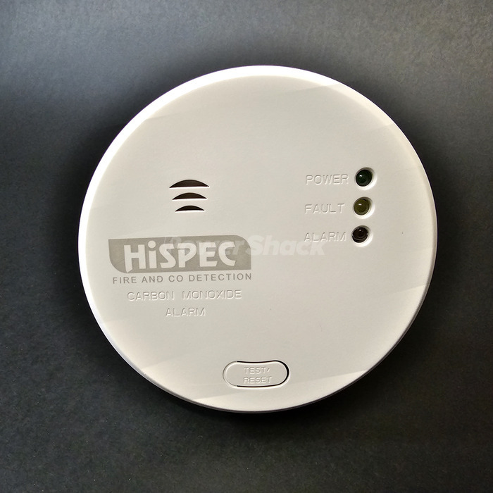 Hispec - Mains Carbon Monoxide Detector with 9v Battery Backup