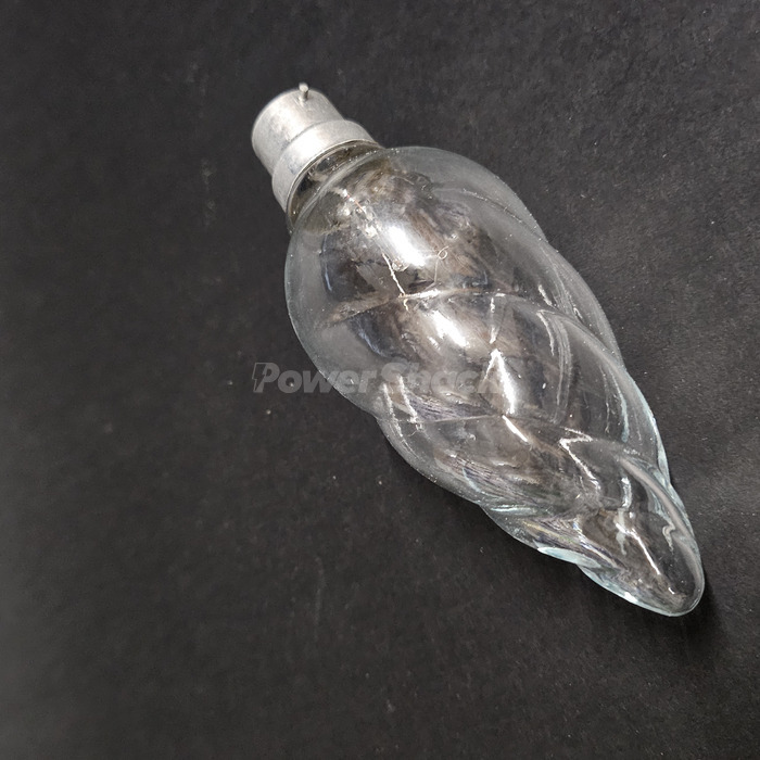 Large Twisted Clear Candle Lamp - B22 - 60W