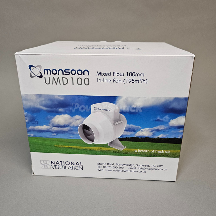 Monsoon Inline Extractor Fan with Timer