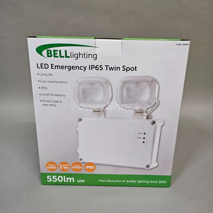 Bell Spectrum 12w Led Emergency Twin Spot 