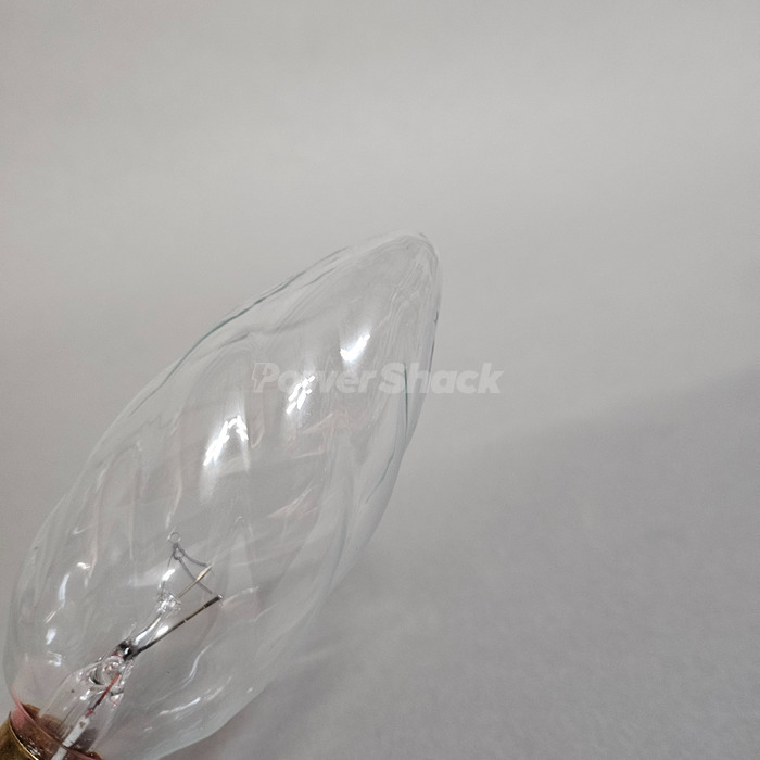 Bell Large Twisted Clear Candle Lamp - B15 - 60W