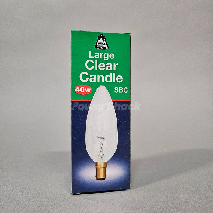 Bell Large Clear Candle Lamp - 40w - B15