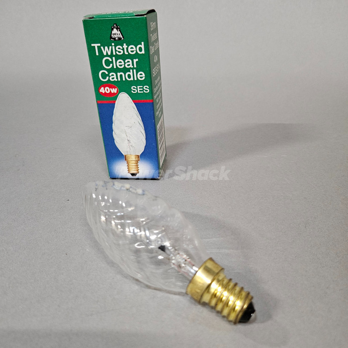 Bell Twisted Clear Candle Lamp - E14 - 40W - 35mm