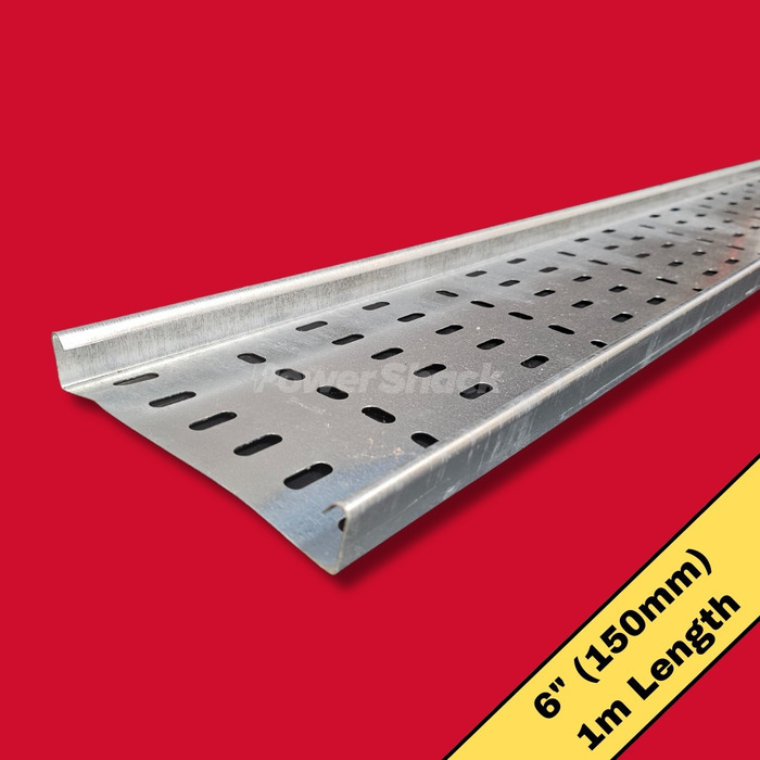 6" (150mm) Medium Duty Galv Cable Tray - 1m Lengths