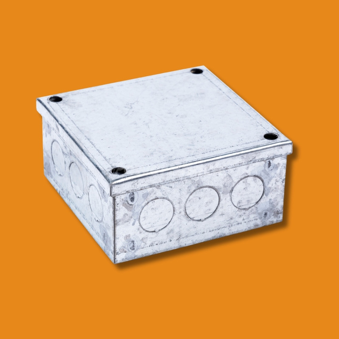 Niglon 100mm Galvanised Box (With Knockouts)