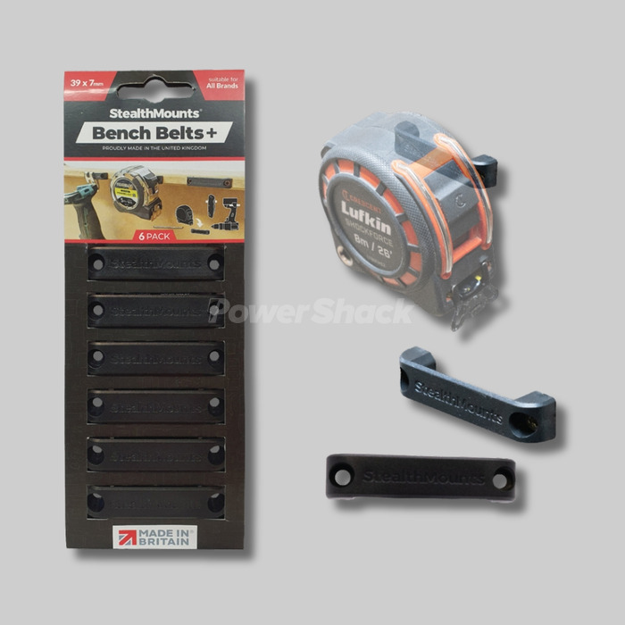 StealthMounts Bench Belt+ - Black, 6 Pack