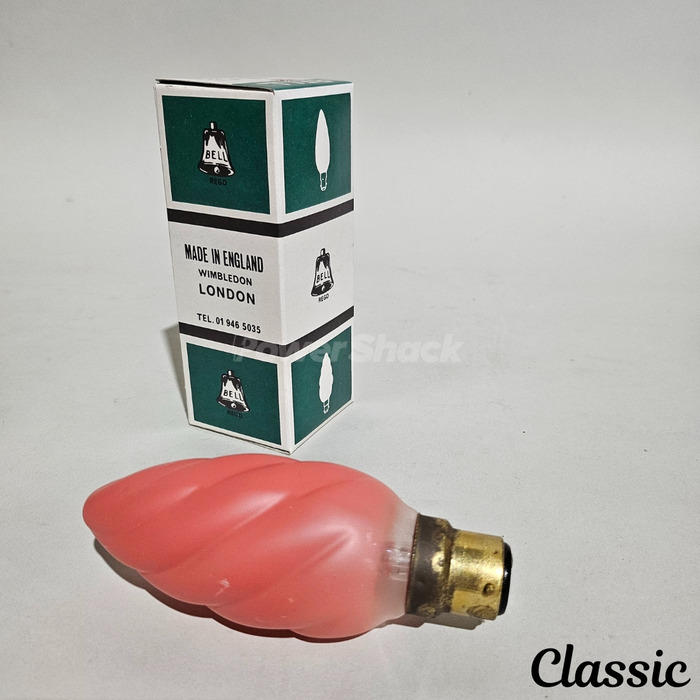 Bell 46mm Twisted Pink Candle Lamp - B22 - 60W