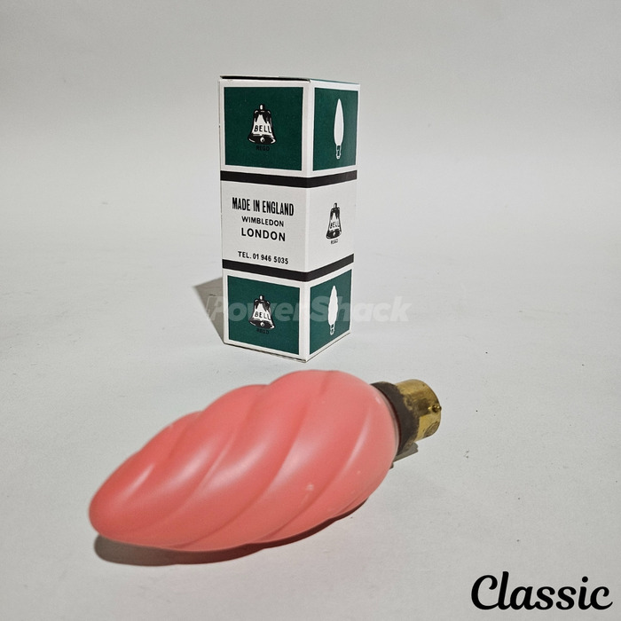 Bell 46mm Twisted Pink Candle Lamp - B22 - 60W