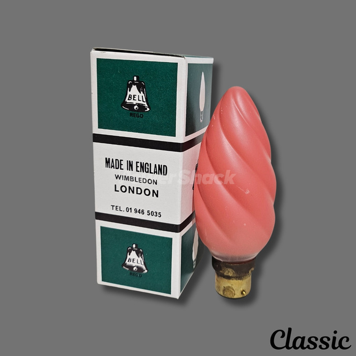 Bell 46mm Twisted Pink Candle Lamp - B22 - 60W