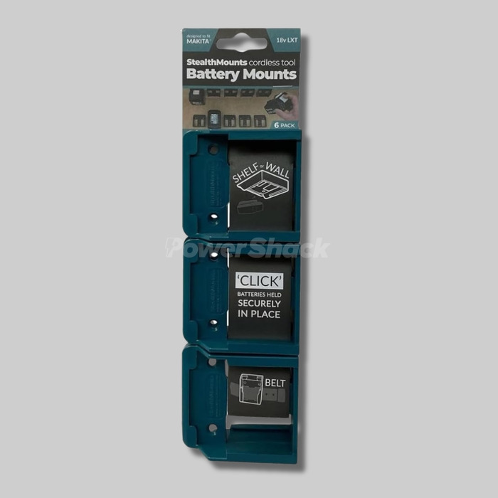 StealthMounts Makita 18v Battery Mounts - Blue, 6 Pack