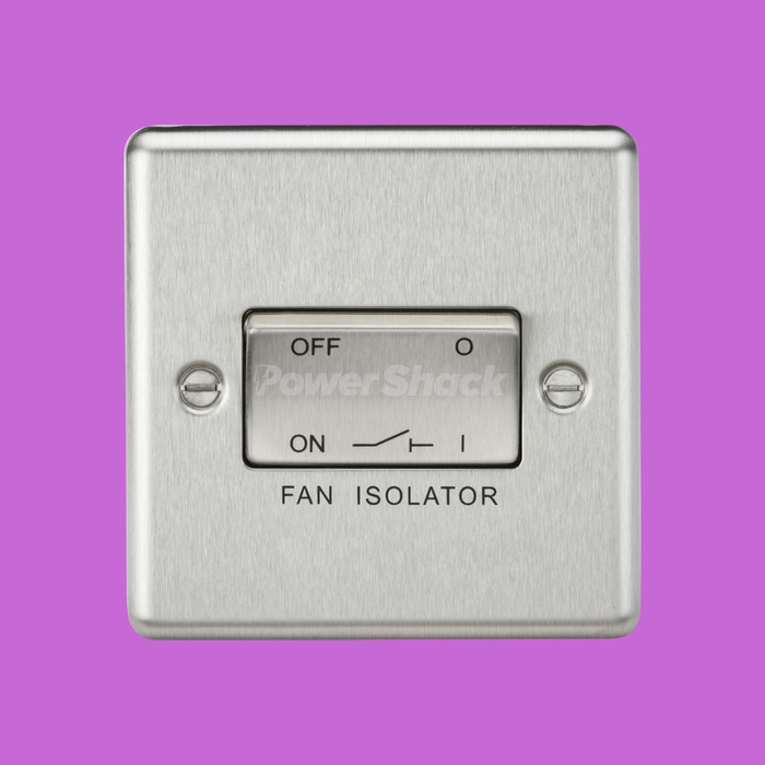 Knightsbridge Brushed Chrome 10AX Fan Isolator Switch