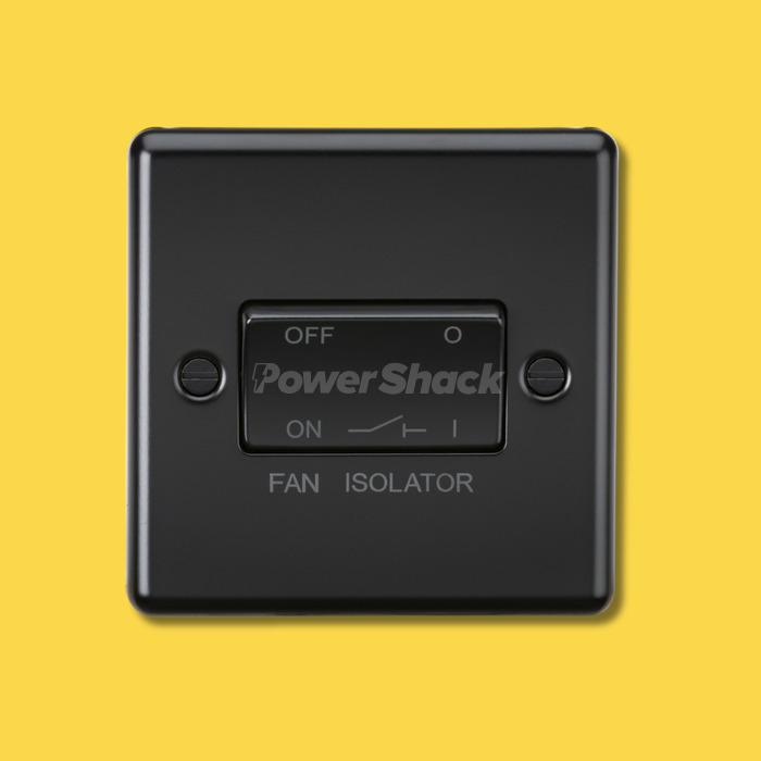 Knightsbridge 10AX Fan Isolator Switch - Matt Black