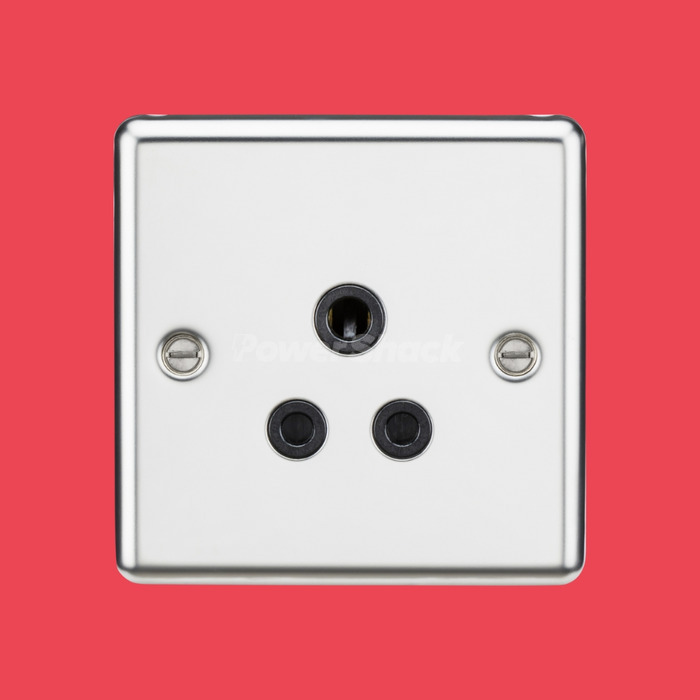 Knightsbridge 5A Unswitched Socket - Polished Chrome Finish