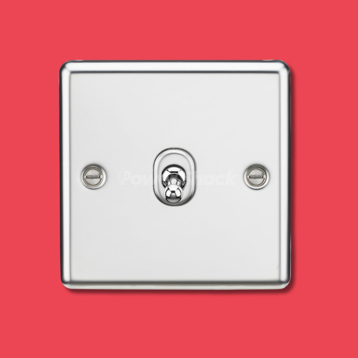 Knightsbridge 10AX 2-Way Toggle Switch - Polished Chrome