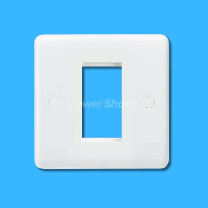 Knightsbridge Modular Data Face Plate - White Curved Edge