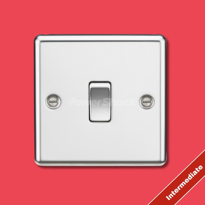 Knightsbridge 10AX 1G Intermediate Switch - Polished Chrome