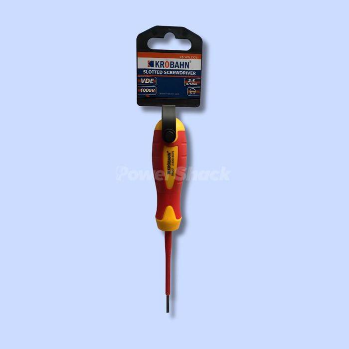 Krobahn VDE Slotted Screwdriver - 2.5 x 75mm