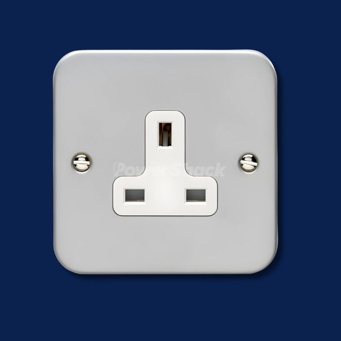 Eurolite 13Amp Metal Clad Unswitched Dp Socket