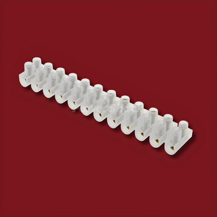 UNICRIMP Clear 12 Way Terminal Block Strips - Pack of 10