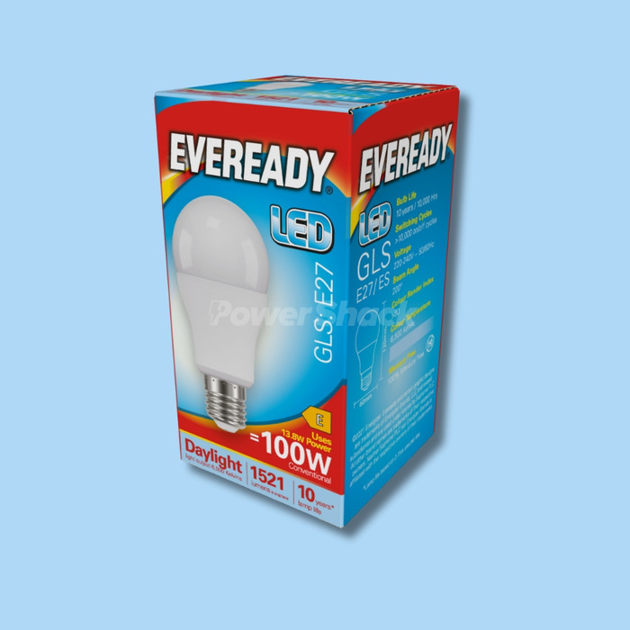 Eveready 13.8W LED GLS Lamps - Day Light - 1,521lm