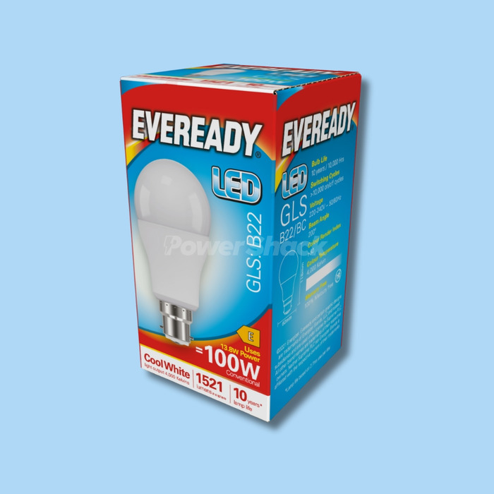 Eveready 13.8W LED GLS Lamps - Cool White - 1,521lm