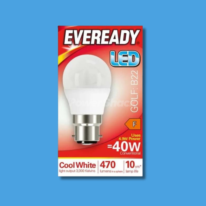 Eveready  4.9W LED Golf Ball Lamp - 470lm - Cool White