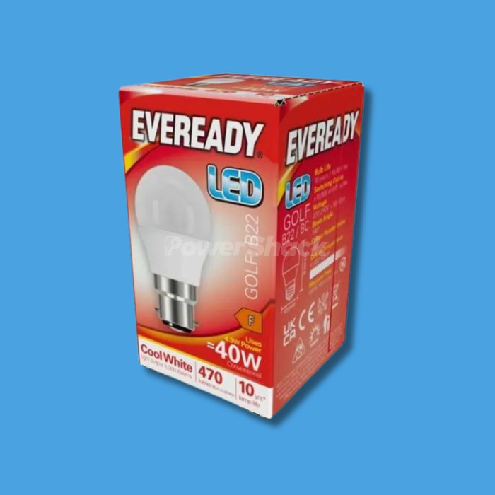 Eveready  4.9W LED Golf Ball Lamp - 470lm - Cool White