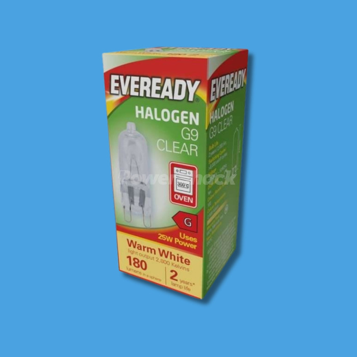 Eveready 25w G9 Halogen Oven Bulb 