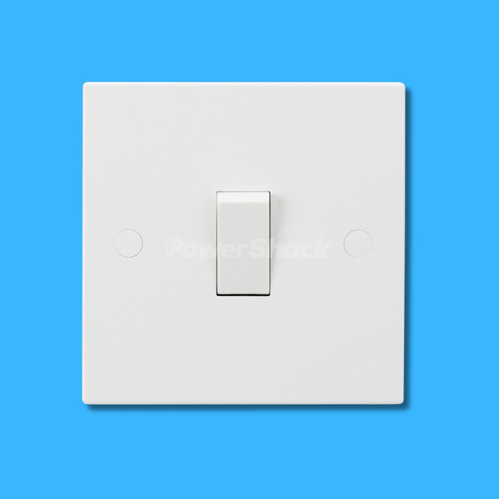 Square Edge White 10AX 1G 1-Way Switch