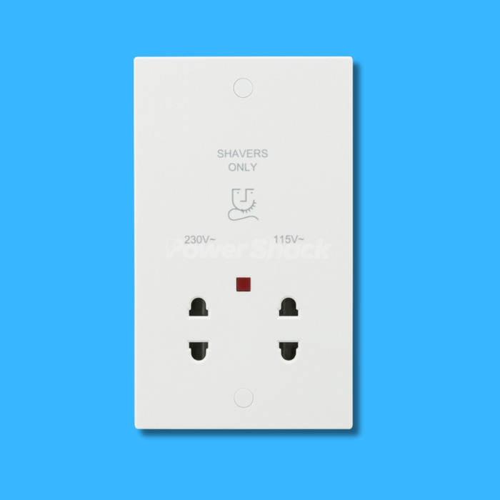 Knightsbridge 115/230V Dual Voltage Shaver Socket with Neon