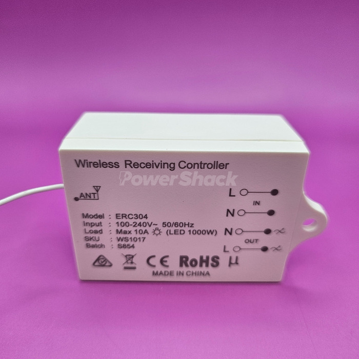 ENERJ On / Off Wireless Receiver for Kinetic Switches - Non-Dimmable