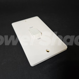 Verso Gang 50A Double Pole Vertical Switch Plate