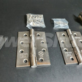 Heavy Duty Fire Door Latch Pack with 3 x 102mm x 76mm Hinges