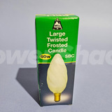 Large Twisted Frosted Candle Lamp - SBC - 60w