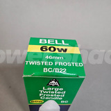 Bell Large Twisted Frosted Candle Lamp - B22 - 60W