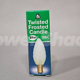 Bell Twisted Frosted Candle Lamp - B15 - 25W - 35mm