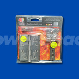 Heavy Duty Fire Door Latch Pack with 3 x 102mm x 76mm Hinges