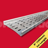 6" (150mm) Medium Duty Galv Cable Tray - 1m Lengths