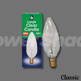 Bell Large Clear Candle Lamp - 40w - B15