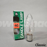 Bell Twisted Clear Candle Lamp - B22 - 40W - 35mm