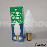 Bell Twisted Frosted Candle Lamp - B15 - 25W - 35mm