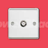 Knightsbridge Polished Chrome SAT TV Outlet